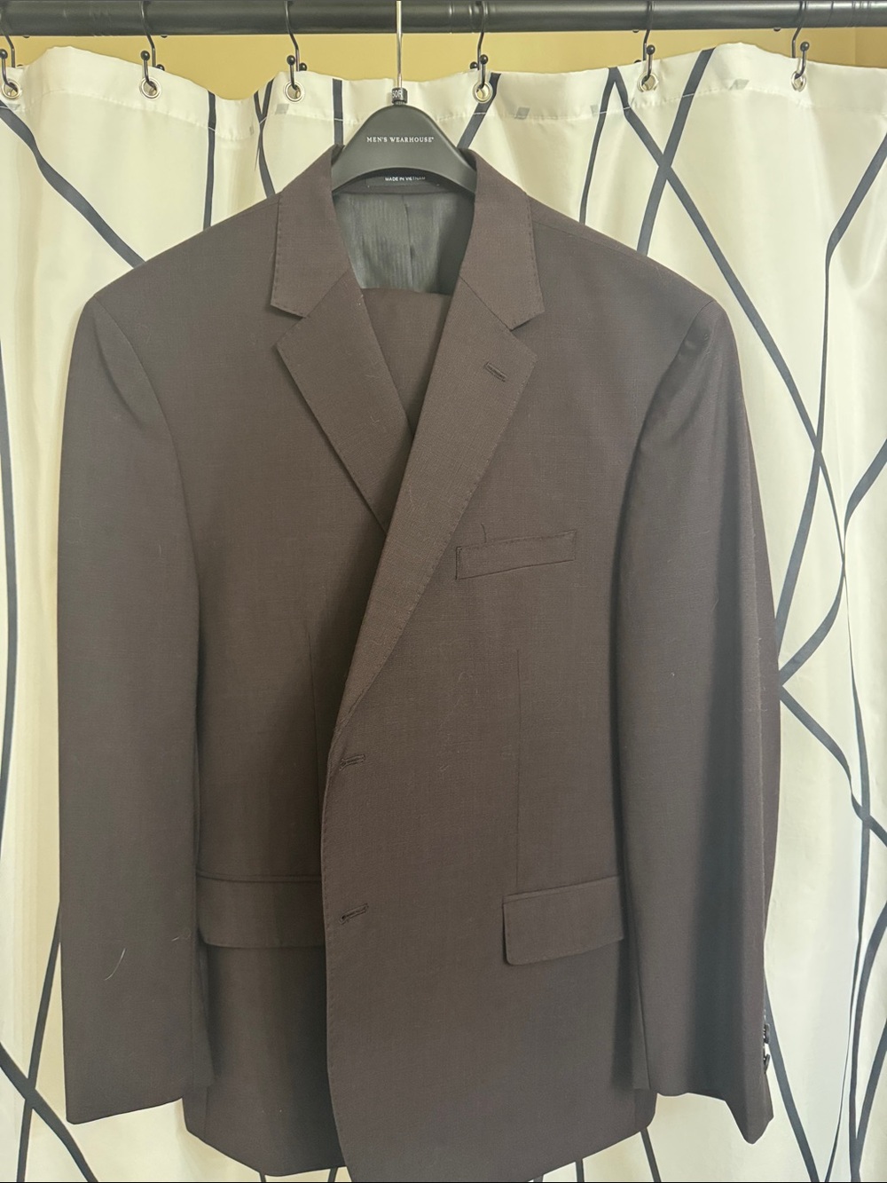 Never Worn Brand New without Tags Men's Dark Burgundy Two-Button Suit